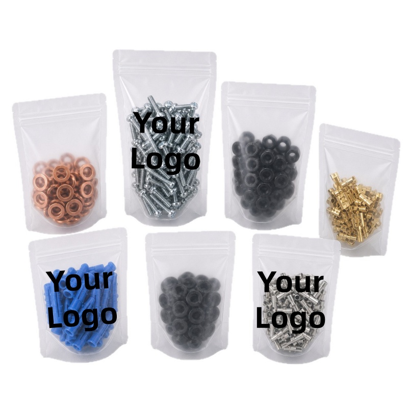Logo Food Snack - أكياس زيب لوك شفافة قابلة للإغلاق