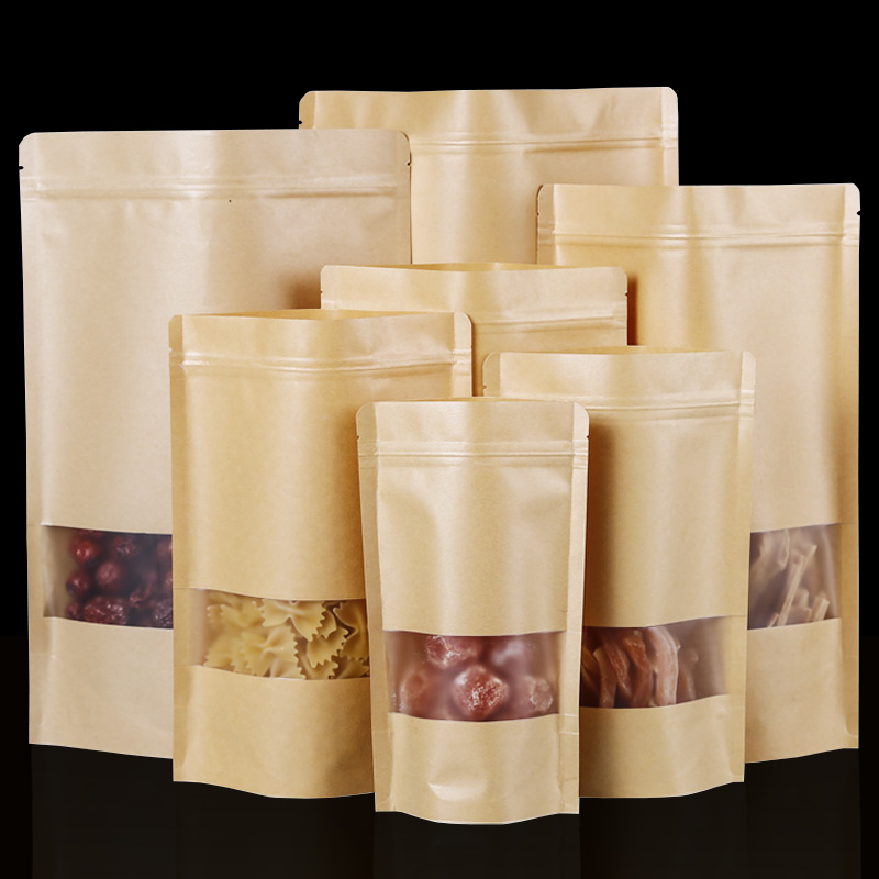 Food Snacks Packets - 100 قطعة من دويباك البني كرافت