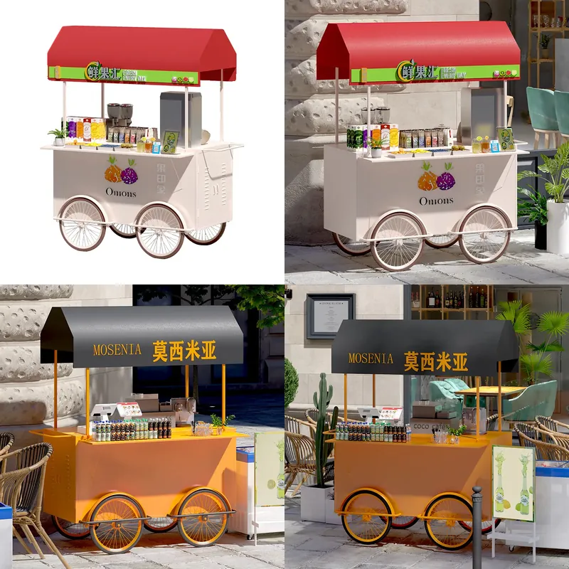 عربة طعام محمولة من الحديد الم - مراجعة Snacks Food Stall وسعره